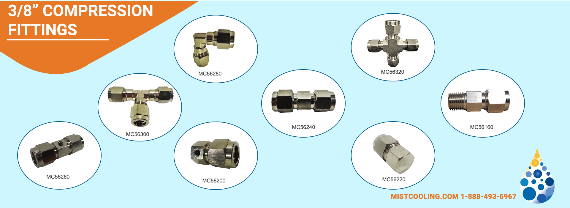 3-8 Compression Fittings
