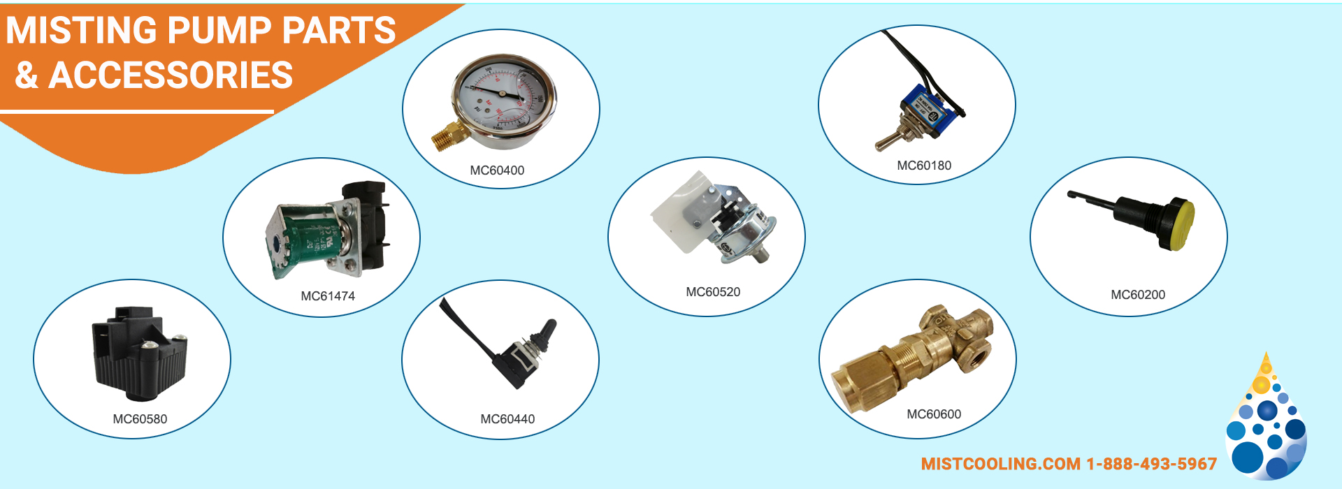 Misting Pump Parts and Accessories