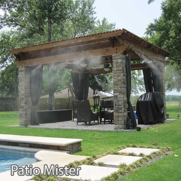 Outdoor Water Misting System Air Cooler Patio Mister Kit Pool Deck Garden 